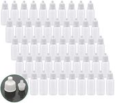 AHIER 50PCS Plastic Dropper Bottle, Eye Dropper Bottle, 15ML Empty Plastic Squeezable Eye Dropper bottle LDPE with Childproof Cap