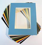 Pack of 20 MIXED COLORS 8x10 Picture Mats Matting with White Core Bevel Cut for 5x7 Pictures