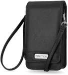 Nautica Catalina RFID Women’s Crossbody Bag, Vegan Leather Compact Cell Phone Shoulder Travel Purse Holder, Black