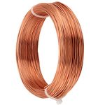 HAKZEON 100m Aluminium Craft Wire, 18 Gauge 1mm Craft Wire, Bendable Jewellery Wire Copper Modelling Wire for Jewelry Making Sculpting DIY Crafting Wire Weaving and Wrapping