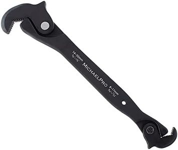 MichaelPro Dual Action Auto Size Adjusting Wrench, Self-Adjusting Quick Wrench, Multi-Size Spring Wrench, Auto Size Rapid Wrench, 5/16” to 1-1/4" - MP001206, Black