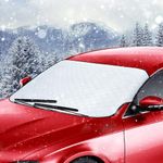 Car Windshield Cover Winter, Windshield Snow Cover for Snow Ice Frost Sun UV Dust Protection, Car Front Window Screen Sunshade Cover Protect in All Weather Fit Most Cars SUV