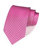 Men's Rose Red Ties Handmade Spot Pin dots & Plaid 3" Wedding Tie For Groom Solid Color