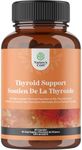Potent Herbal Thyroid Support Complex - Iodine Thyroid Supplement with L Tyrosine Bladderwrack Kelp Selenium and Ashwagandha - Energy Metabolism Supplement for Thyroid Health - 60 Capsules