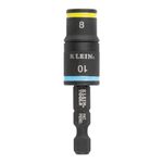 Klein Tools 32931M 2-in-1 Impact Socket Features Flip Socket, 2 Metric Hex Sizes, 8mm and 10mm, Impact Rated