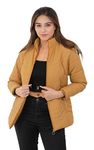 STUFFLIN Jacket For Girls Jacket For Women’s Latest Solid Color Stylish Long Jacket/Women's Quilted Jacket Full Sleeves Winter Jacket Girls Winter Wear Jacket (XL, Brown)