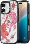 Rosarnnah Compatible for iPhone 16 Case Cute - Durable Shockproof 6.6 ft Drop Impact Phone Case - Black Funny Tiger Design for iPhone 16 6.1"