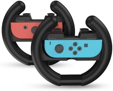 Switch Steering Wheel for Nintendo Switch Joy Con Controller, Switch Racing Wheel Grip Fit Mario Kart 8 Deluxe for Switch OLED Joy Con, 2 Pack Switch Mario Kart Steering Wheel for Switch Accessories