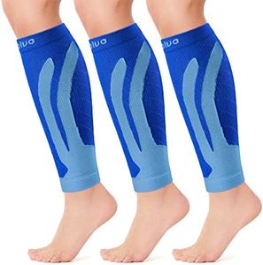 CAMBIVO 3 Pairs Calf Compression Sleeves for Men & Women – Footless Leg Support for Shin Splints, Pain Relief, Running Recovery