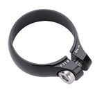 Bike Seat Post Clamp, Super Light Aluminium Alloy Mountain Bicycle Bolt Clamp 31.8mm for 27.2 Seatpost(Black)