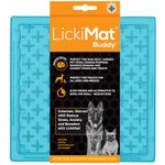 LickiMat Classic Buddy Slow Feeder for Dogs Lick Mat Boredom Anxiety Reducer Perfect for Food Treats Yogurt Liquid Food Peanut Butter Fun Alternative to a Slow Feed Dog Bowl, Turquoise