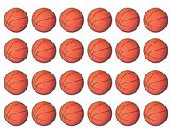 Beistle 24-Pack Basketball Cutout, 13-1/2-Inch