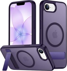 SPIDERCASE for iPhone 17e Case for iPhone 16e Case, Built-in Stand, Purple