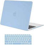 MOSISO Compatible with MacBook Air 13 inch Case 2022 2021 2020 2019 2018 Release A2337 M1 A2179 A1932 Touch ID, Plastic Hard Shell Case & Keyboard Cover for MacBook Air 13.3 inch Case, Airy Blue