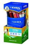 LYRA Ferby Wooden Chunky Coloured Pencils, 36 Pieces in Assorted Colours, Ideal for Children & Schools