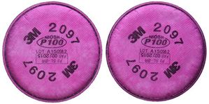 3M 2097 P100 Particulate Filter with Organic Vapor Relief, 1 Pair