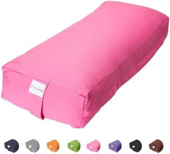 Sol Living Yoga Bolster Pillow for Restorative Yoga Meditation Bolster 100% Cotton Rectangular Meditation Cushion Firm Cushion Bolster Washable Cover for Balance Support Asana Poses