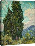 Wieco Art Cypresses Classic Giclee Canvas Prints Wall Art by Van Gogh Famous Oil Paintings Reproduction for Home Decorations Modern Abstract Forest Landscape Artwork