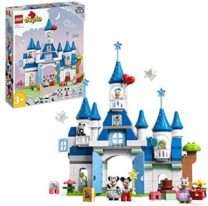 LEGO® DUPLO® Disney 3in1 Magic Castle 10998 Building Toy Set with Mickey Mouse, Minnie, Donald Duck and Daisy Figures, Toys for Toddlers and Kids 3 Plus Years Old, Disney's 100th Anniversary Set