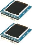 KEAcvise 2-Pack ST7735R TFT LCD Display - 1.8" 128x160 SPI Screen Module with PCB, High-Resolution GUI for Arduino/Raspberry Pi/Retro Gaming/Industrial HMI/Smart Devices​