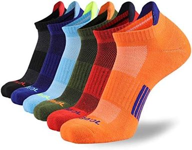 JOYNÉE Men’s Athletic Socks Low Cut Cushion Running Socks Breathable Comfort for Sports 6 Pack,Multicolor,Sock Size 10-13