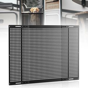 Premium Adjustable RV Entry Screen Door Grille, Adjusts from 22"- 31.5", Aluminum Alloy Protector Guard for RV, Camper- Black