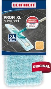 Leifheit Housse Profi XL super soft, housse de rechange super douce en fibres spéciales pour balai à plat Profi XL, housse pour balai nettoyante, idéale pour le parquet, le stratifié et le liège