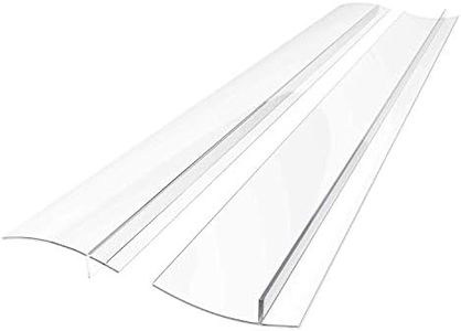 Linda's Silicone Stove Gap Covers (2 Pack), Heat Resistant Oven Gap Filler Seals Gaps Between Stovetop and Counter, Easy to Clean (25 Inches, Ultra Clear)