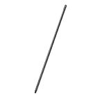 Addis Metal Outdoor Oversized Broom Handle With Screw-In Ridges At The End, Black, 3 x 3 x 130 cm