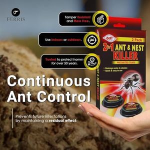 FERRIS Ant Killer Bait Stations 2-Pack – Indoor & Outdoor Ant Trap