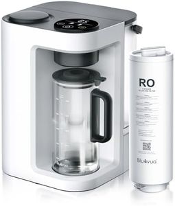 Bluevua RO100ROPOT-LITE Countertop Reverse Osmosis Water Filter System, 5 Stage Purification, 3:1 Pure to Drain, Portable Water Purifier (No Installation Required) (White)