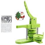 Badge Making Machine with 58mm Mould (2¼ inch) Pin Maker Press with Free 100pcs Button Parts & 44mm Mould (1.7 inch) Pin Maker Press with Free 100pcs Button PartsAll-in-one Complete DIY (Multicolor)