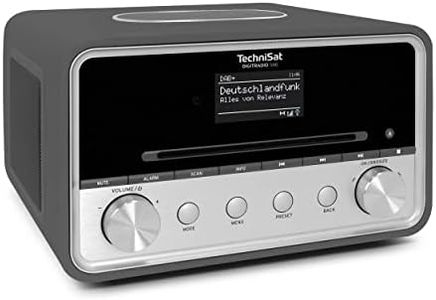 TechniSat DIGITRADIO 586 – DAB+ Hybrid Radio (Internet Radio, FM, Bluetooth, Spotify, Wireless Charging, App Control, OLED Display, USB, CD, MP3, AUX, 20 W, Compact System, Remote Control) Anthracite