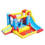 Doctor Dolphin Rocket Bounce House with Blower, Inflatable Bouncy House for Kids Outdoor,Toddle Jumping Bounce House with Slide for Backyard Party