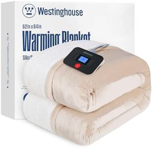 Westinghouse Electric Blanket Twin, Heated Blanket Twin Size with 10 Heating Levels and 1 to 12 Hours Heating Time Settings, Flannel to Sherpa Reversible, Machine Washable (62" x 84", Beige)