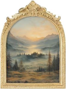 Navaris Cadre Photo Doré - Design Baroque Vintage - Decoration de Style Ancien - Finition Dorée Apparence Artisanale - Matériaux Robustes en Résine et Bois MDF - 23,5 x 32,5 cm
