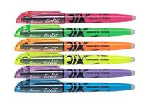 Pilot FriXion Light Erasable Hi-lighter (Highlighter) Pens Set of 6 Loose Assorted Colour Pens