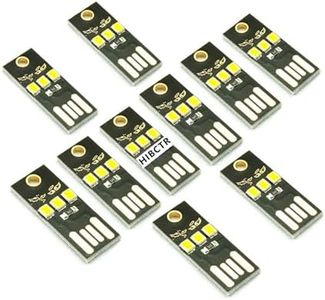 hiBCTR 10-Pack Super Mini USB Light Ultra Slim 0.2W LED for Laptop/Keyboard/Camping, 2835 Chip Portable USB Lamp with No Radiation
