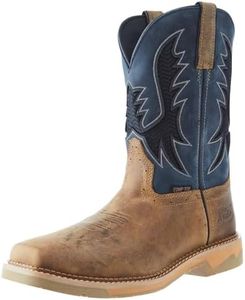 Justin Boots Mens Stampede Bolt Peanut Tan 11 In Top Nano Comp Square Toe Work Boot Tan 11 D