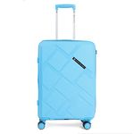 Swiss Military Star 50 Cm 20 Inch Abs Hard-Sided 4 Wheels Spinner Cabin Luggage Overnighter Trolley Bag With Tsa Lock (Sky Blue)