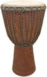 Africa Heartwood Project Hand-Carved Professional Djembe Drum from Mali - 13"x24" Full-Size Percussion Instrument with Premium Sound, Solid Hardwood & Natural Goat Skin, Ideal for Drum Circles