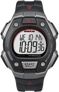 Timex Men's TW5K85900 Ironman Classic 50 Full-Size Black/Gray/Red Resin Strap Watch