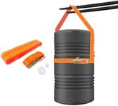 JALMATECH Drum Handling Sling - 55 Gallon, Adjustable, Barrel Lifting, Cattle Feed, Web Sling, Handles up to 1000 LBS, Vertical Capacity, Ideal for Fork Truck, Hoist, Complete with 2 White Bung Caps