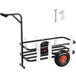 VEVOR Beach Fishing Cart, 200 lbs Load Capacity, Fish and Marine Cart with Two 11" Big Wheels Rubber Balloon Tires for Sand, Heavy-Duty Steel Pier Wagon Trolley with 7 Rod Holders for Fishing, Picnic