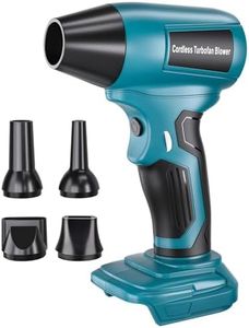 Risfon Cordless Leaf Blower for Makita 18v Battery, 130000RPM Brushless Leaf Blower with 5 Nozzles, 210W Handheld Blower Compatible with Makita, Lightweight & Variable Speed (Battery Not Included)