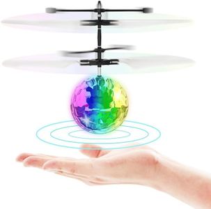 STREET WALK Flying Toy Ball Infrared Induction RC Flying Toy Built-in LED Light Disco Helicopter Shining Colorful Flying Drone Indoor and Outdoor Games Toys for 6 7 8 9 10 Year Old Boys and Girls