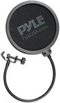 Pyle Pop Filter for Microphone, Replacement Part for Mic Model PDMIK120, Adjustable Clamp, Improves Quality (PEPF50)