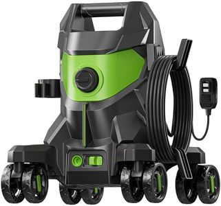 KVAOK Pressure Washer, Power Washer 5000PSI 3.0GPM with Anti-Tipping, 4 Lockable Wheels & 4 Quick Connect Nozzles + Foam Cannon, High Pressure Cleaner for Car/Driveway/Patio/Fence(Grey