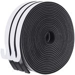 KAPOOSY Weather Stripping Door Seal, 12mm W X 3mm T Adhesive Foam Tape, Window Door Draught Excluder Air Conditioner Gasket Foam Tape, Total Length 15M (3 Rolls)