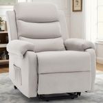 Korser Recliner Chair for Adults, Power Lift Recliner for Elderly, Small Recliner with Assist for Seniors, Electric Single Lift Sofa with Memory Function for Living Room Reading Room
